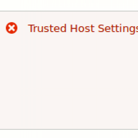 Drupal 8 Trusted Host Settings Warning